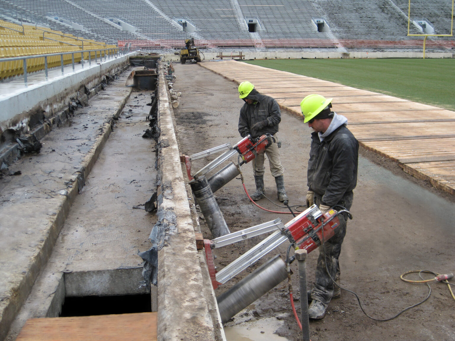 Netro Dame Stadium Core Drilling by Diamond Concrete